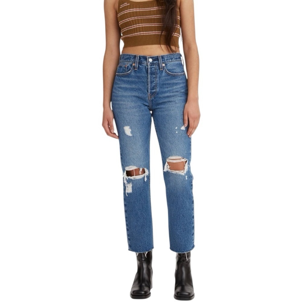 Levi’s Wedgie Straight Fit Medium Wash Jeans Womens Size 28